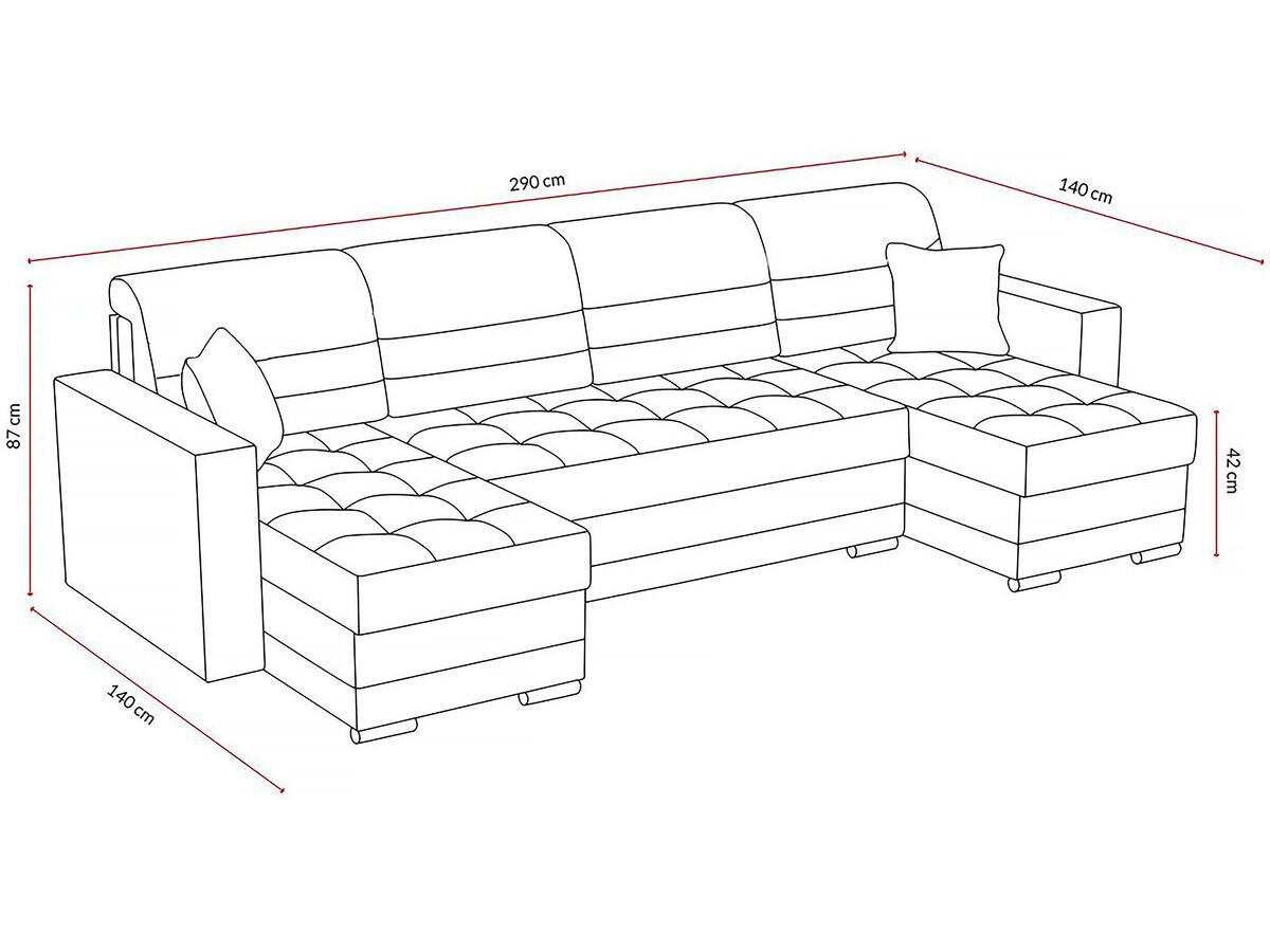 ECKSOFA antoine Dunkelgrau / Hellgrau. - Grau, Textil (140/290cm) - Habitat Garten
