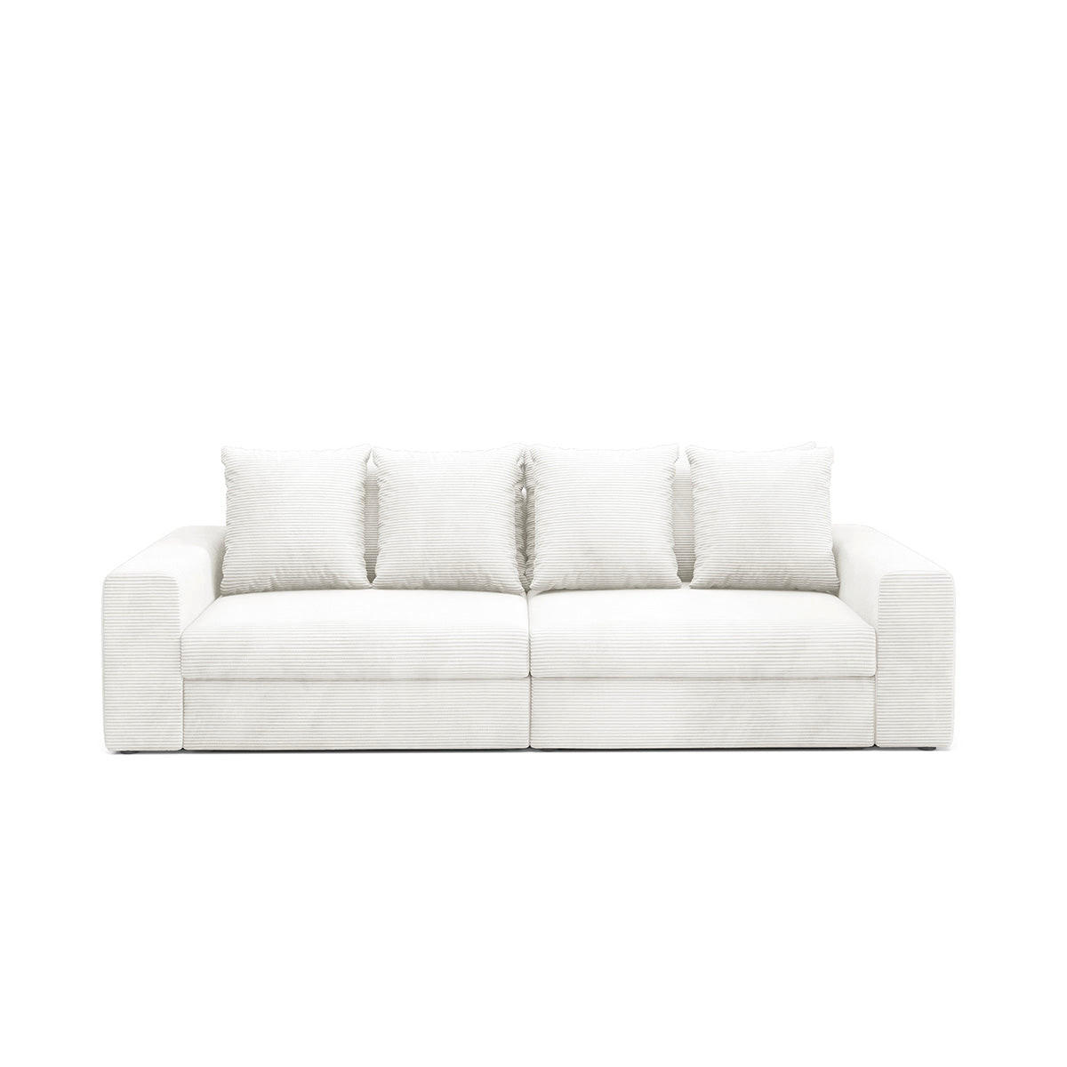 SOFA Paola 3 Sitzplätze Weiß - Weiß, Holz (272/86/120cm) - Petits-meubles