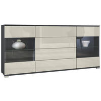 SIDEBOARD Bari Creme Hochglanz - Creme, Holzwerkstoff (166.5/75.5/35cm) - Vladon