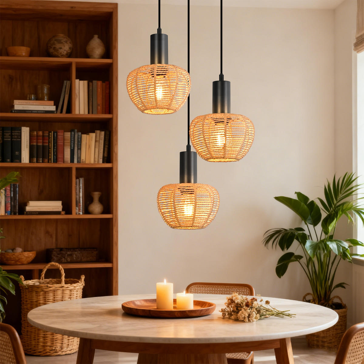 PENDELLEUCHTE Xanthe 25/25/120 cm - Braun, Metall (25/25/120cm) - ZMH