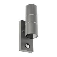 AUSSENWANDLEUCHTE MIA Dunkelgrau Edelstahl GU10 Auf und Ab IP44 - Dunkelgrau, Metall (6.9/22/10.2cm) - CGC Europe