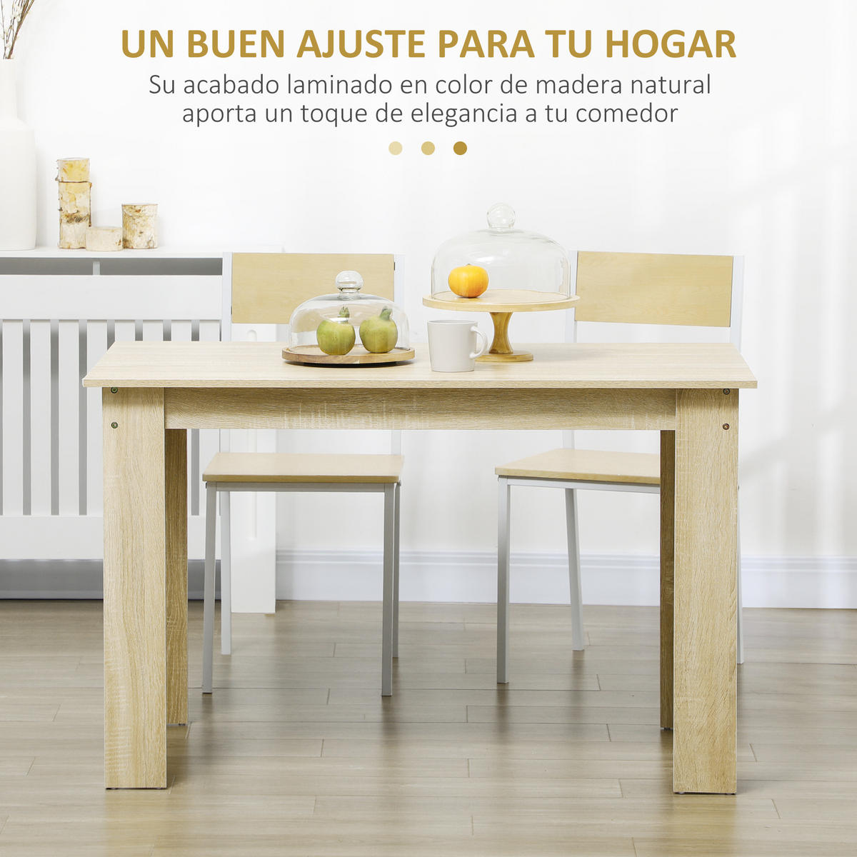 ESSTISCH Eiche 1 Stück - Beige, Kunststoff (120/69/75cm) - GiPP