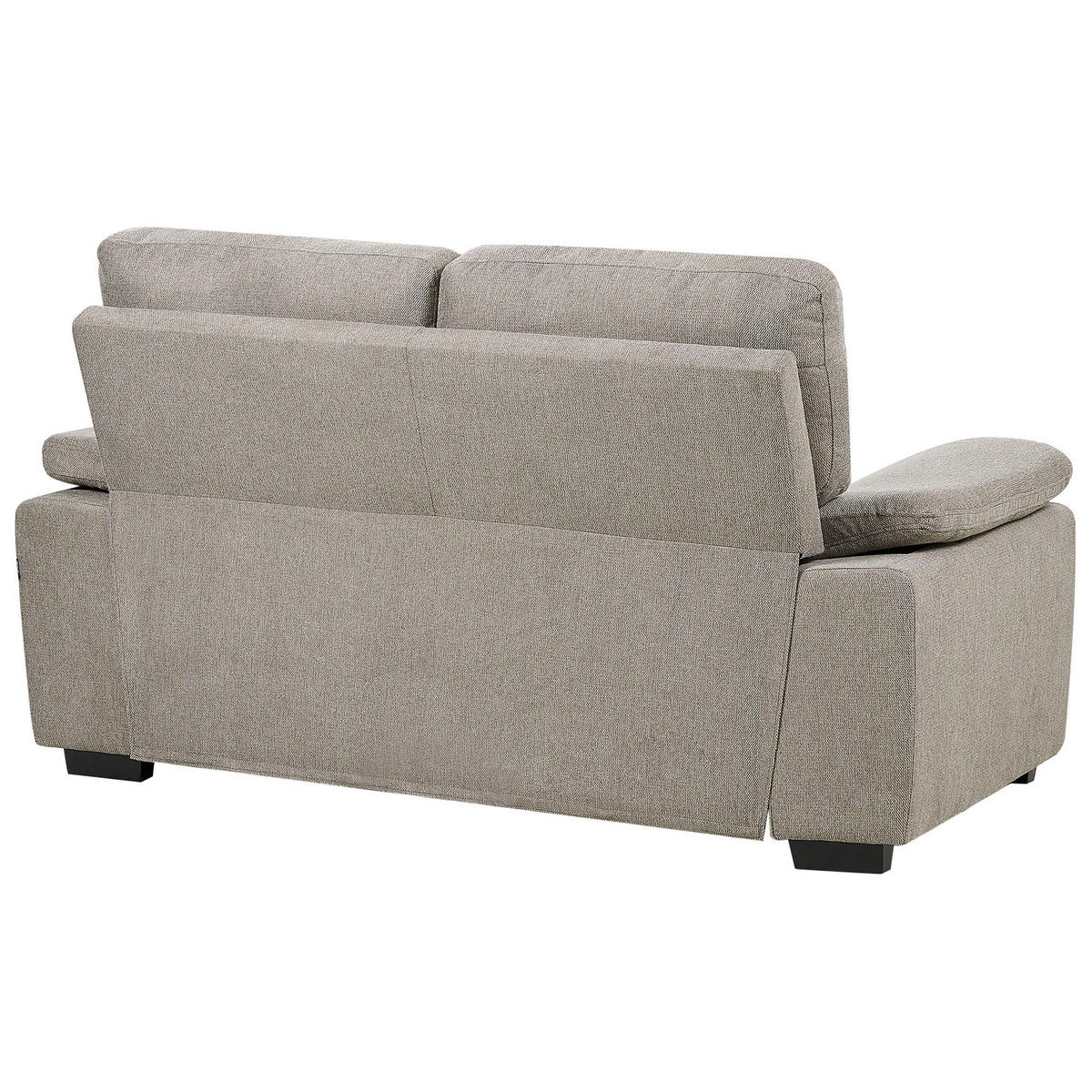 2-SITZER-SOFA hellbraun Vogar - Schwarz/Braun, Textil (156/90/74cm) - Beliani
