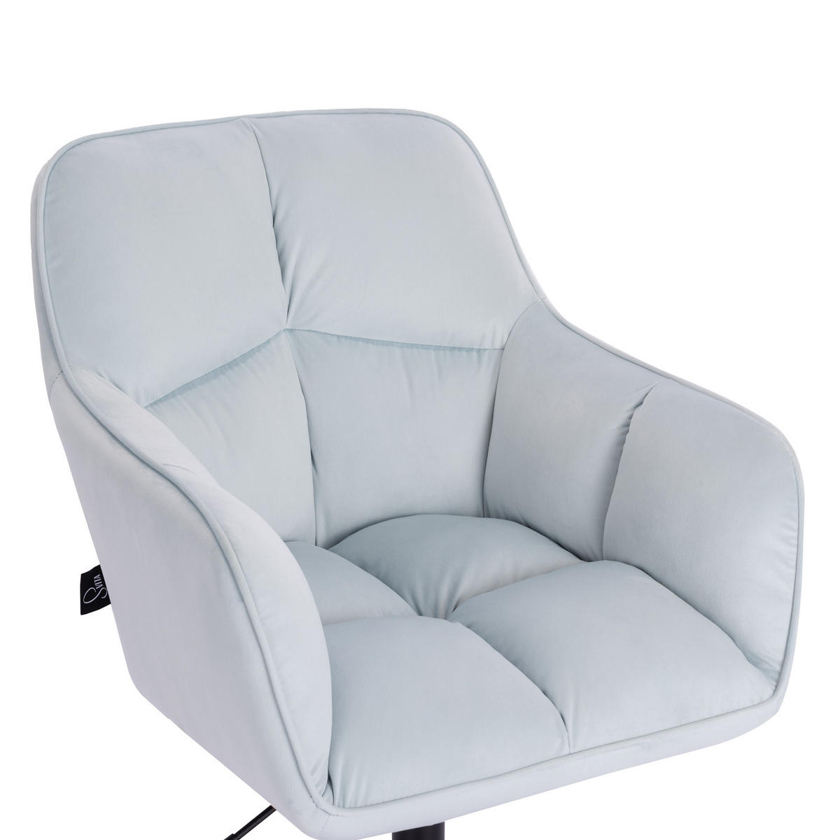 SCHREIBTISCHSTUHL JERRY Samt Hellblau - Hellblau, Textil (59/96/59cm) - SVITA