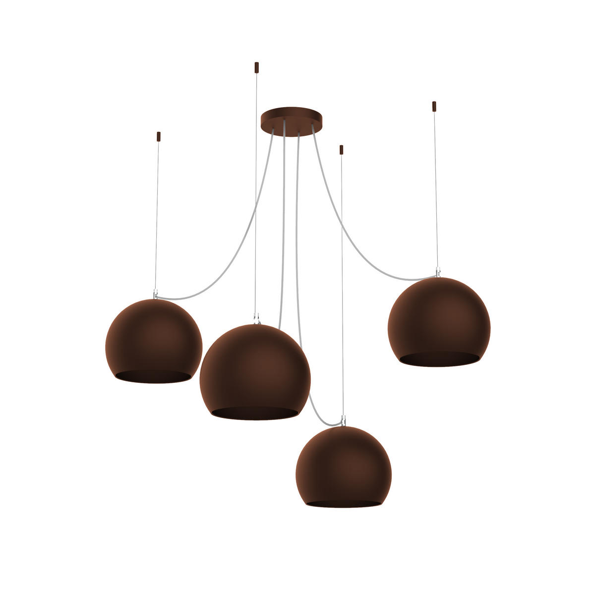 HÄNGELEUCHTE - Dunkelbraun, Metall (25/25/20cm) - Lumicom