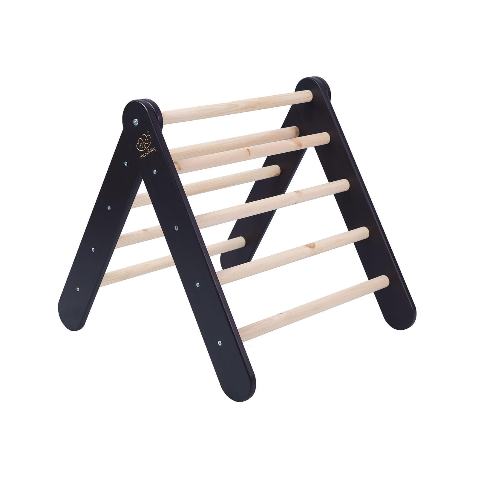 KLETTERDREIECK für Kinder, Montessori, Schwarz - Schwarz, Holz (59.5/59/60cm) - MeowBaby