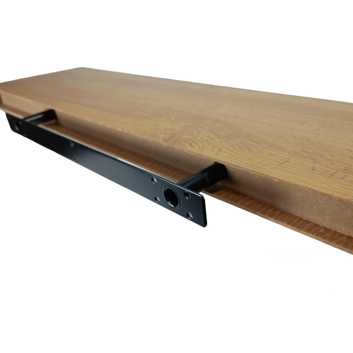 WANDREGAL Holzoptik Erlefarben 2er Set 60x20x4 cm - Erlefarben, Holzwerkstoff/Metall (20/3.8/60cm) - Begryf