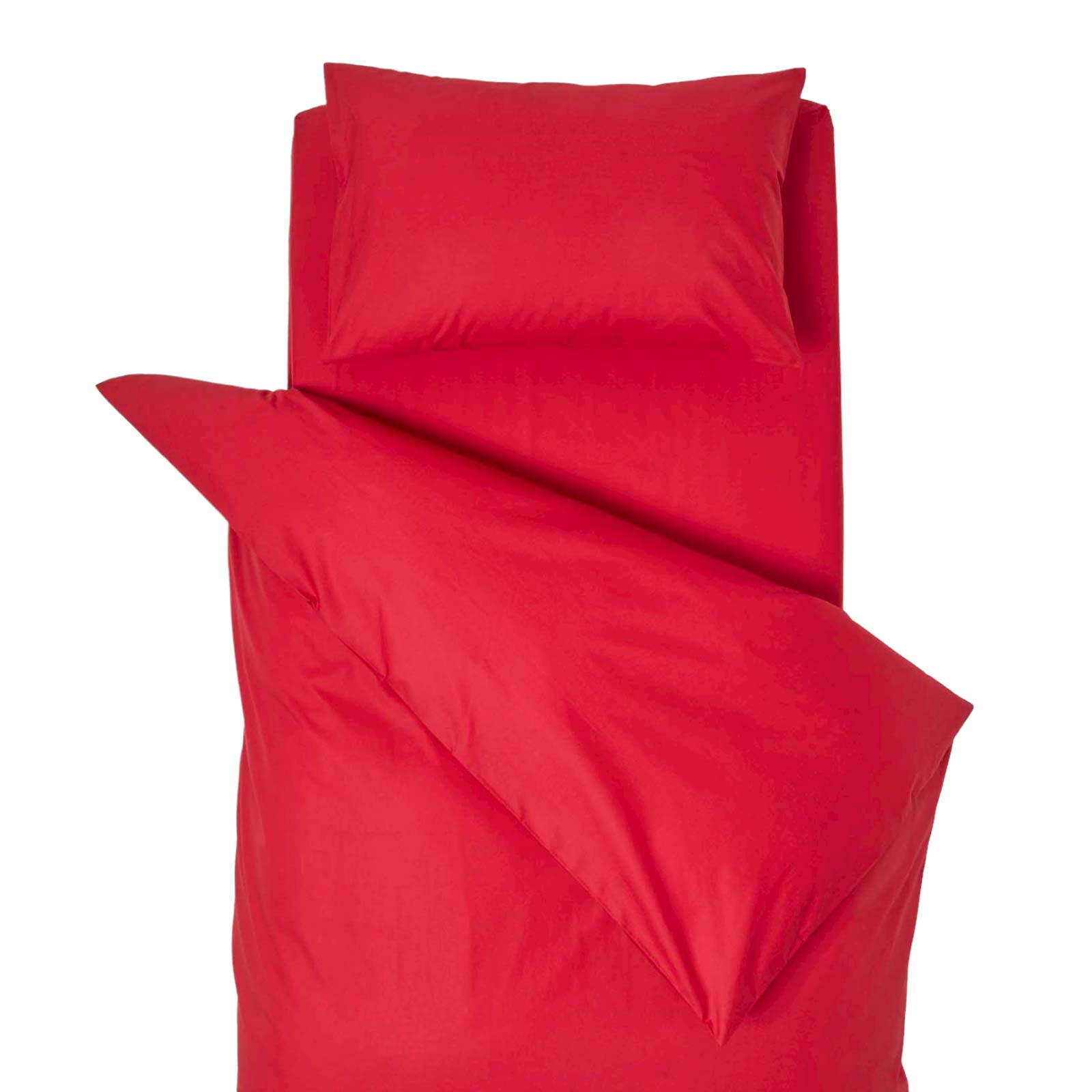 KINDERBETTWÄSCHE Perkal - Rot, Textil (120/150cm) - Homescapes