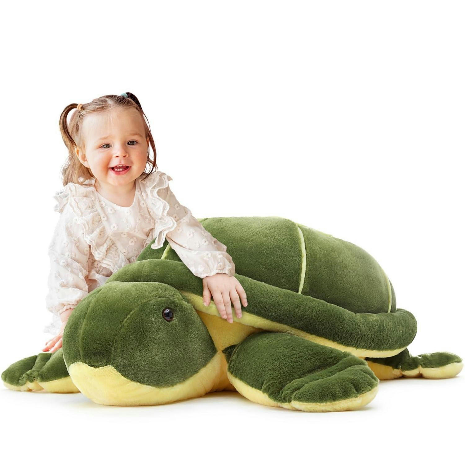STOFFTIER Schildkröte 85 cm Grün - Grün, Textil (80/80cm)