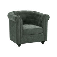 SESSEL - Stoff - Grün - CHESTERFIELD - Grün, Textil (82/72/78cm) - Vente-Unique