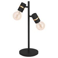 KLASSISCH / RUSTIKALE TISCHLAMPE LURONE - Messingfarben/Schwarz, Metall (5/5/50cm) - Eglo