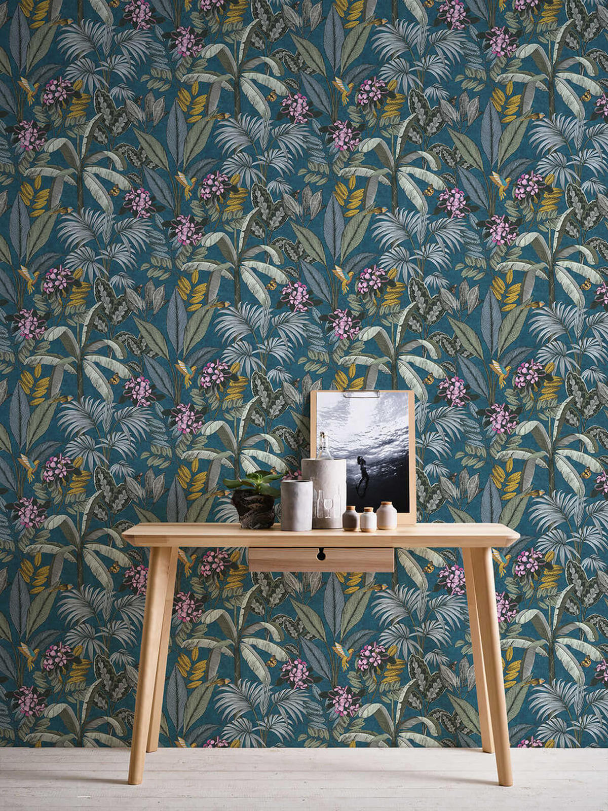 VLIESTAPETE Blau 53/1005 cm - Blau, Textil (53/1cm) - KUNSTLOFT