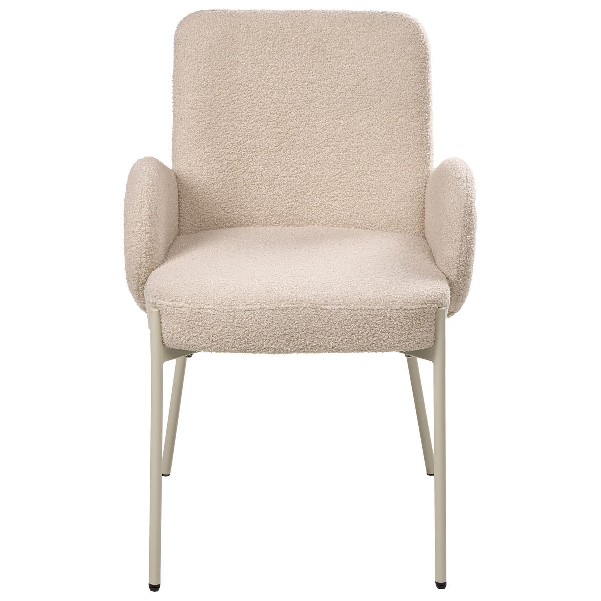 JÍDELNÍ ŽIDLE Bouclé Světle béžová Magee - béžová, textil (56/86/57cm) - Beliani