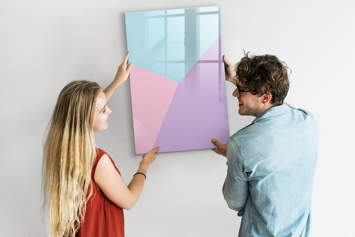 MAGNETTAFEL 90x60 Pastellmuster - Multicolor, Glas (90/60/0.4cm) - TULUP