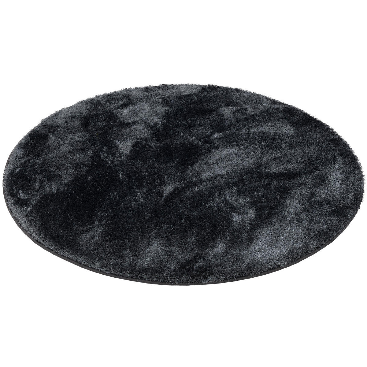 HOCHFLOR SHAGGY TEPPICH FEELING MIX RUND - Anthrazit, Textil (100/100cm) - Snapstyle
