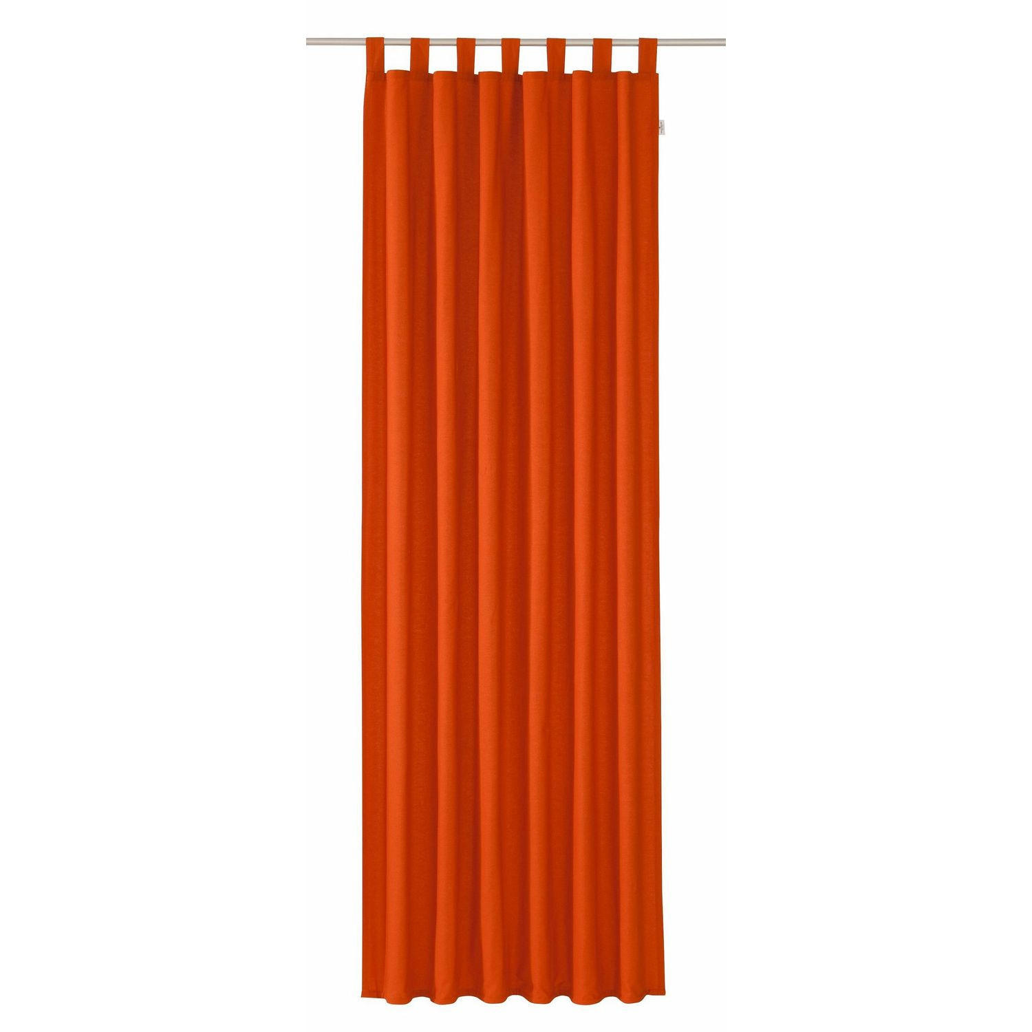 SCHLAUFENVORHANG IM UNI DESIGN DOVE Blickdicht - Terra cotta, Textil (140/0.5/255cm) - Tom Tailor