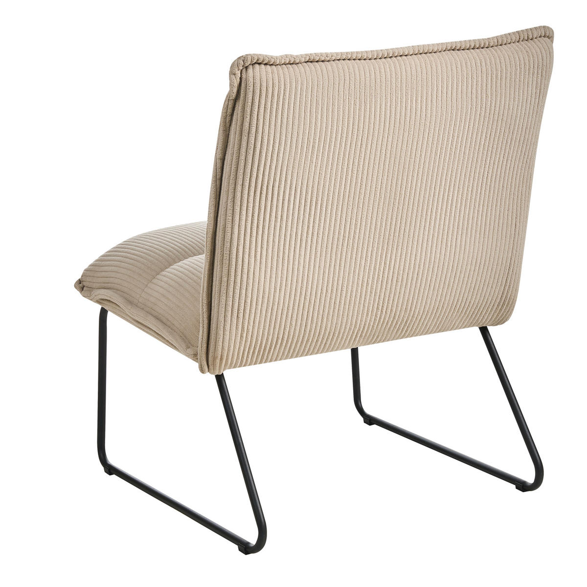 SESSEL 2er-Set Beige Bjasta - Beige/Schwarz, Textil (70/85/63cm) - Beliani