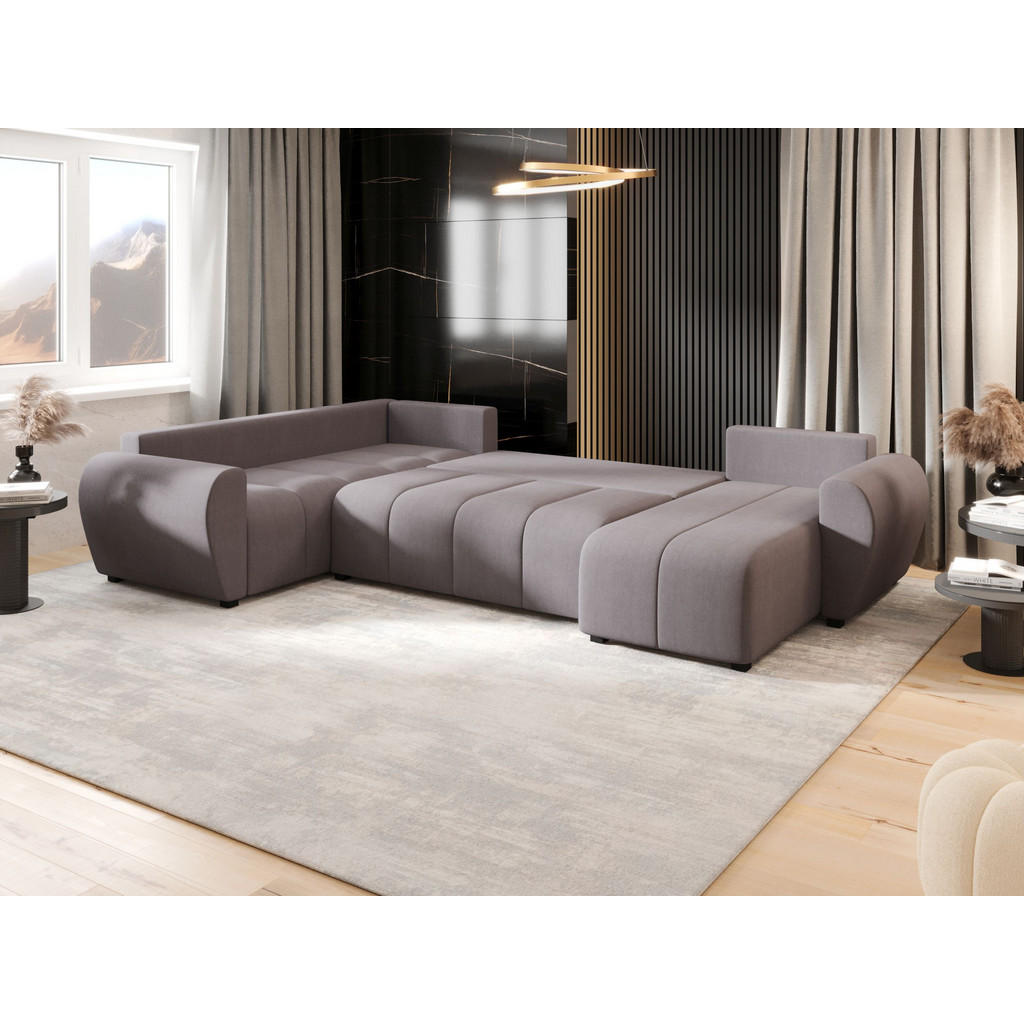 Thumbnail - Bedante Wohnlandschaft, Grau, Textil, 4-Sitzer, 303x82x208 cm, Wohnzimmer, Sofas & Couches, Wohnlandschaften, Wohnlandsc...