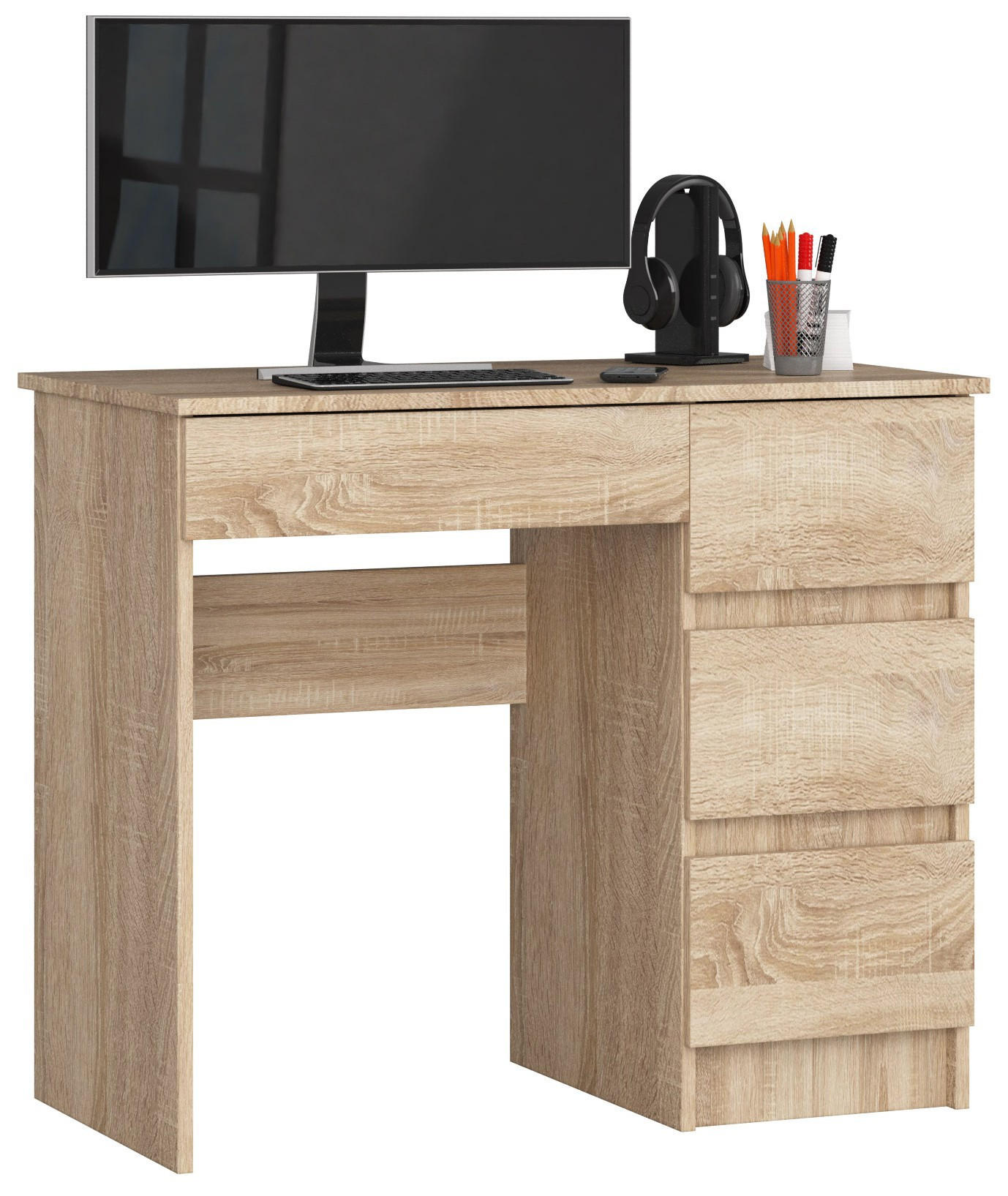 SCHREIBTISCH Sonoma-Eiche 90x50x77 cm - Sonoma Eiche, Holzwerkstoff (50/90/77cm) - Akord