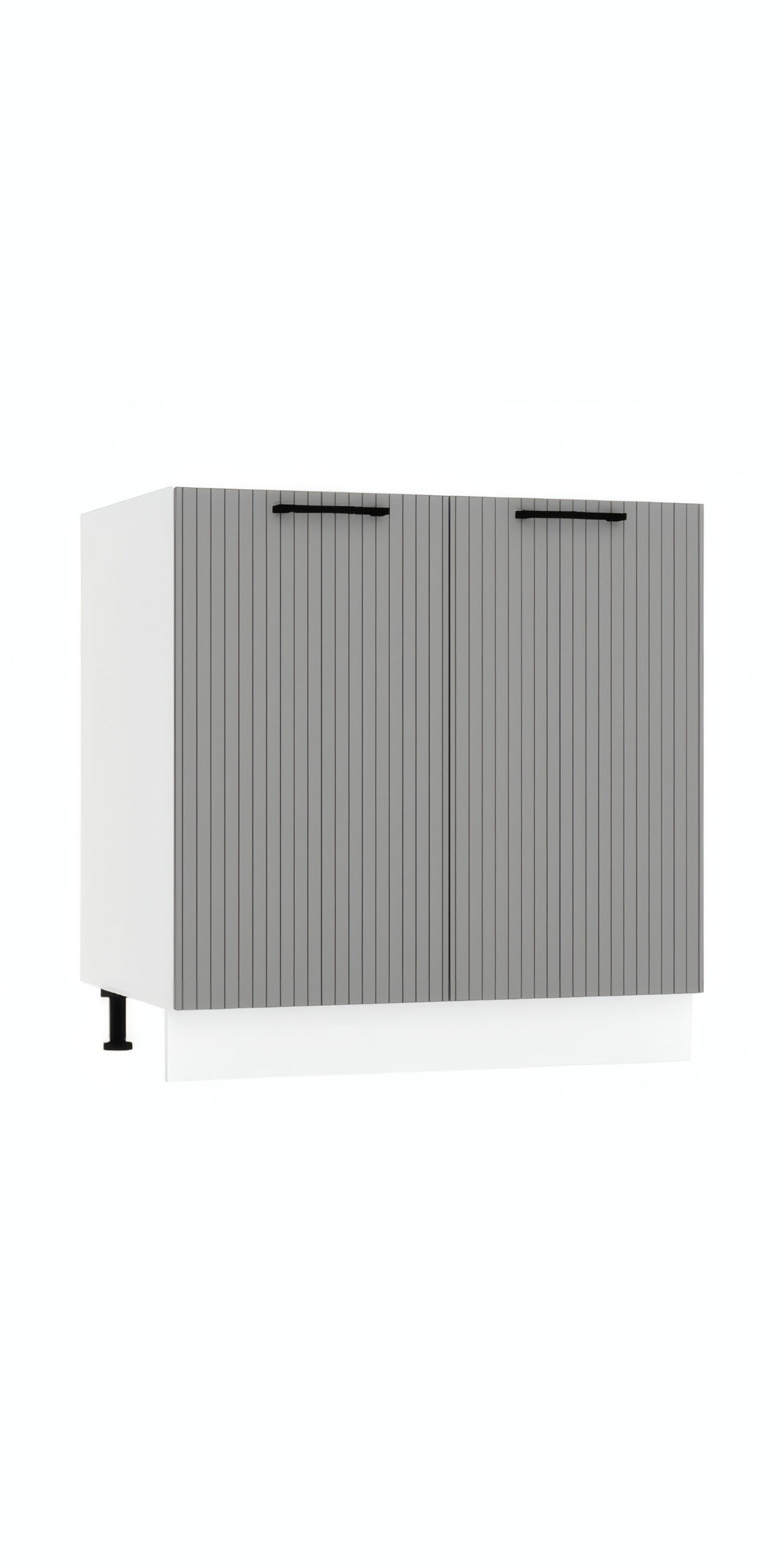 SPÜLENUNTERSCHRANK D80ZL P/L - KENDRO - Praktische Küchenlösung - Grau, Holz/Metall (80/82/52.4cm) - ROYAL24_MARKT