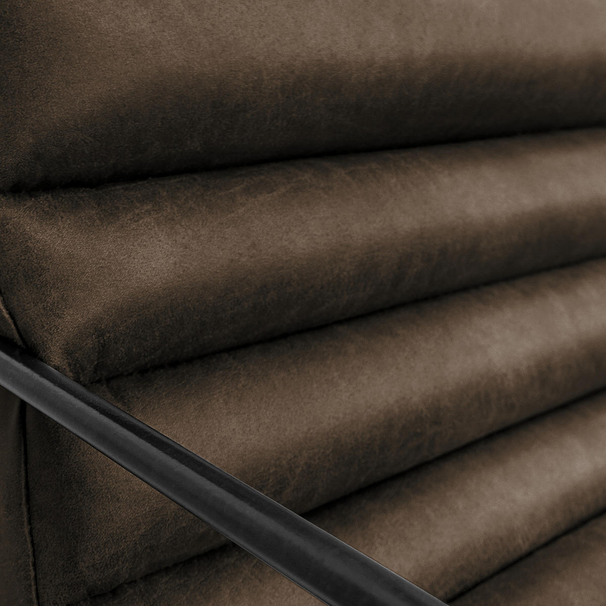 3-SITZER SOFA - Antiklederlook - Graubraun, Textil (181/81/78cm) - home24