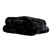 PLAID Linde Schwarz 150/200/2cm - Schwarz, Textil (200/150cm) - PTMD Collection
