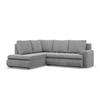ECKSOFA LINKS MIT SCHLAFFUNKTION FORESTA, Cord - Grau - Grau, Textil (230/200cm) - Mebligo