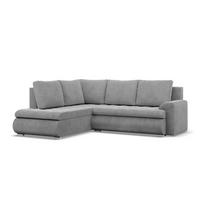 ECKSOFA LINKS MIT SCHLAFFUNKTION FORESTA, Cord - Grau - Grau, Textil (230/200cm) - Mebligo