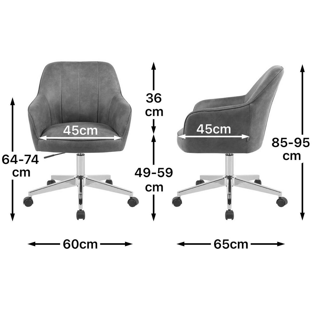BÜROSTUHL Mika-Lian - Taupe/Chromfarben, Textil/Metall (60/84/65cm) - DUBI Möbel