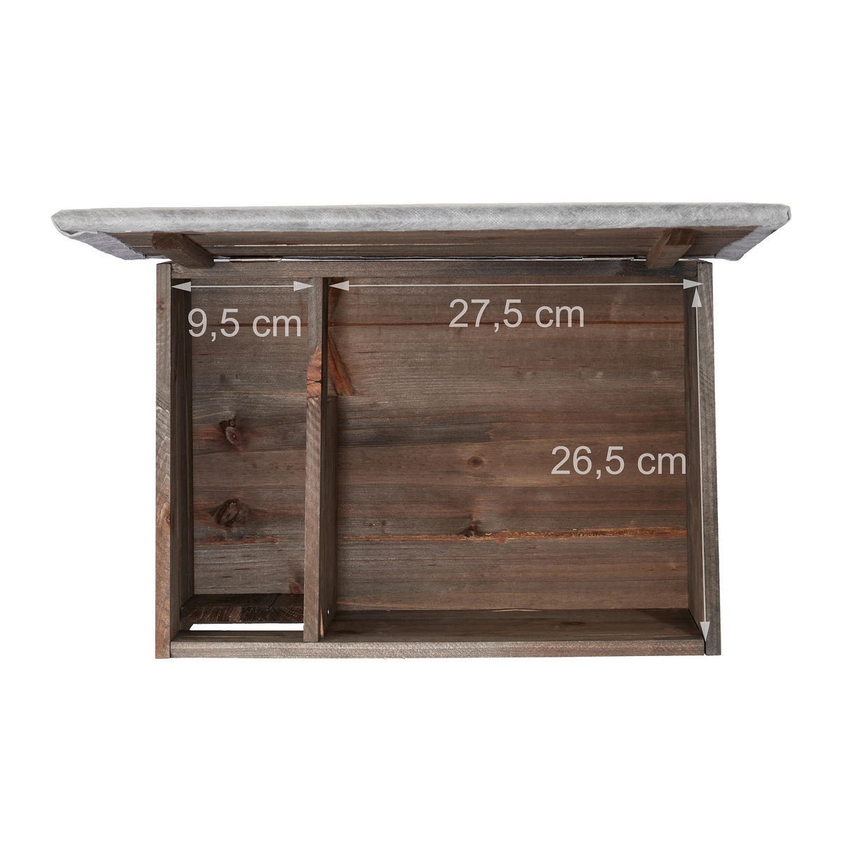 IGELHAUS - Braun, Holz/Textil (45.5/20/33cm) - Relaxdays