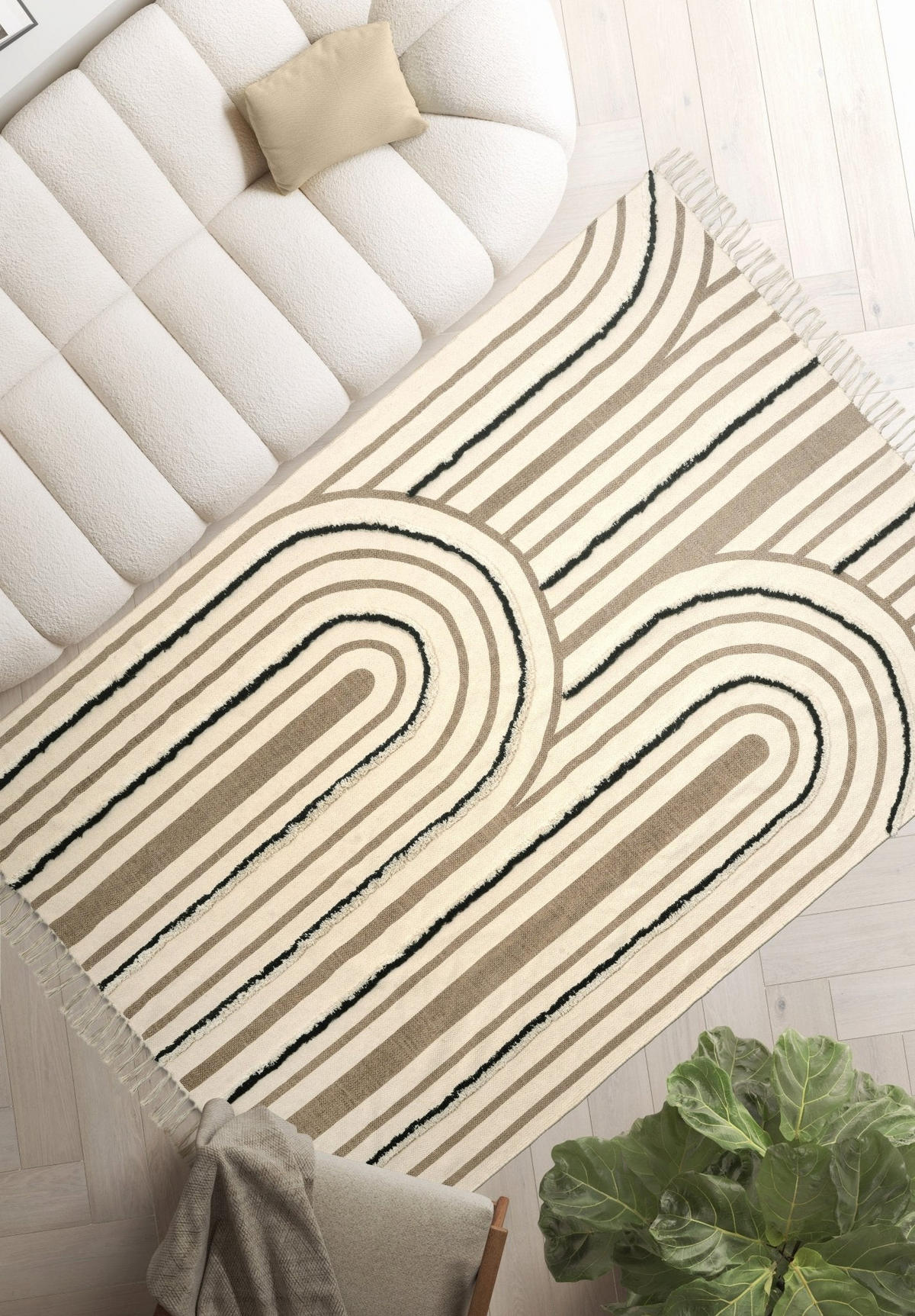 KINDERTEPPICH aus maschinenwaschbarer Baumwolle bruin - Braun, Naturmaterialien (160/230cm) - AFK Living