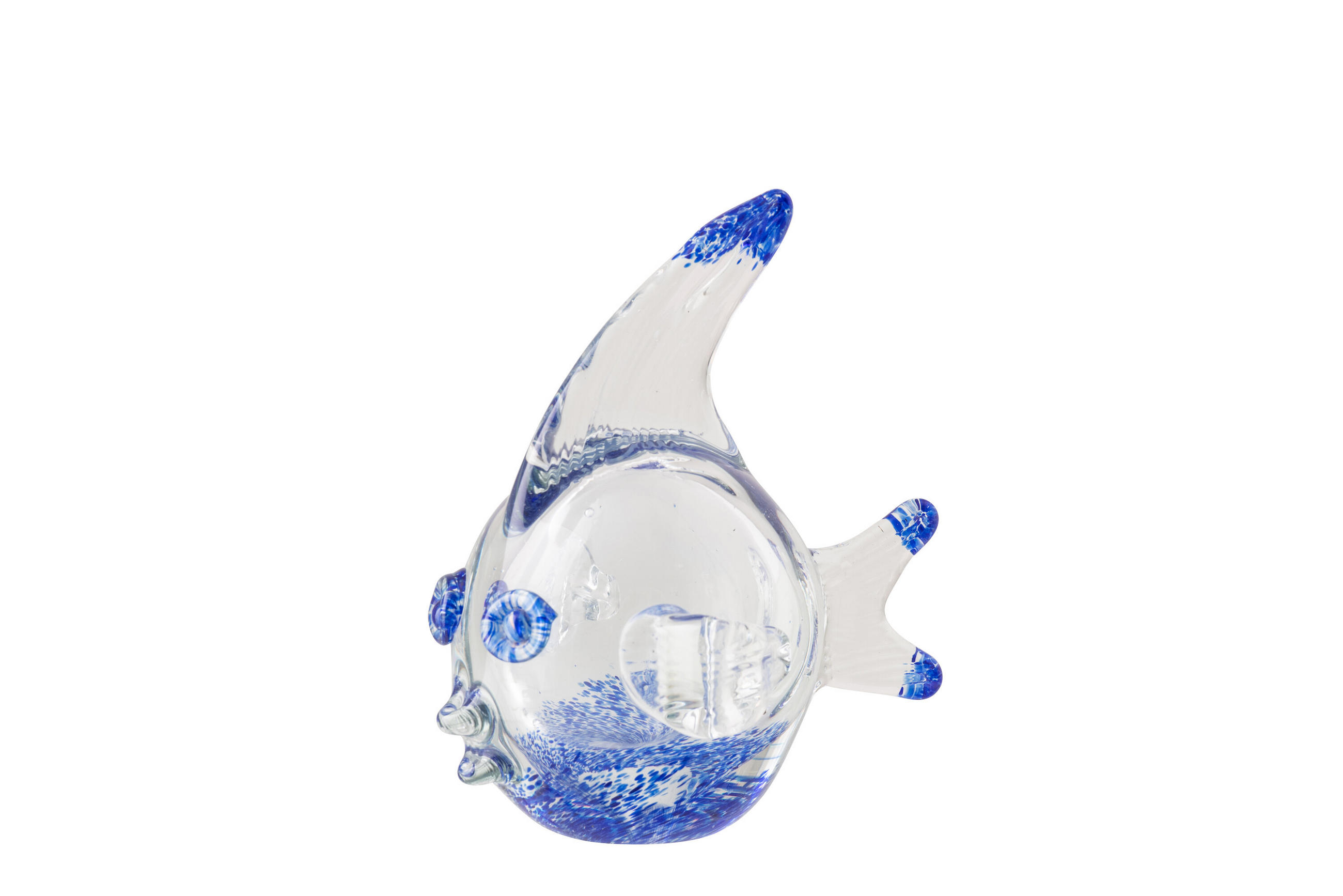 BRIEFBESCHWERER FISCH - Blau, Glas (12.3/15/14cm) - J-Line