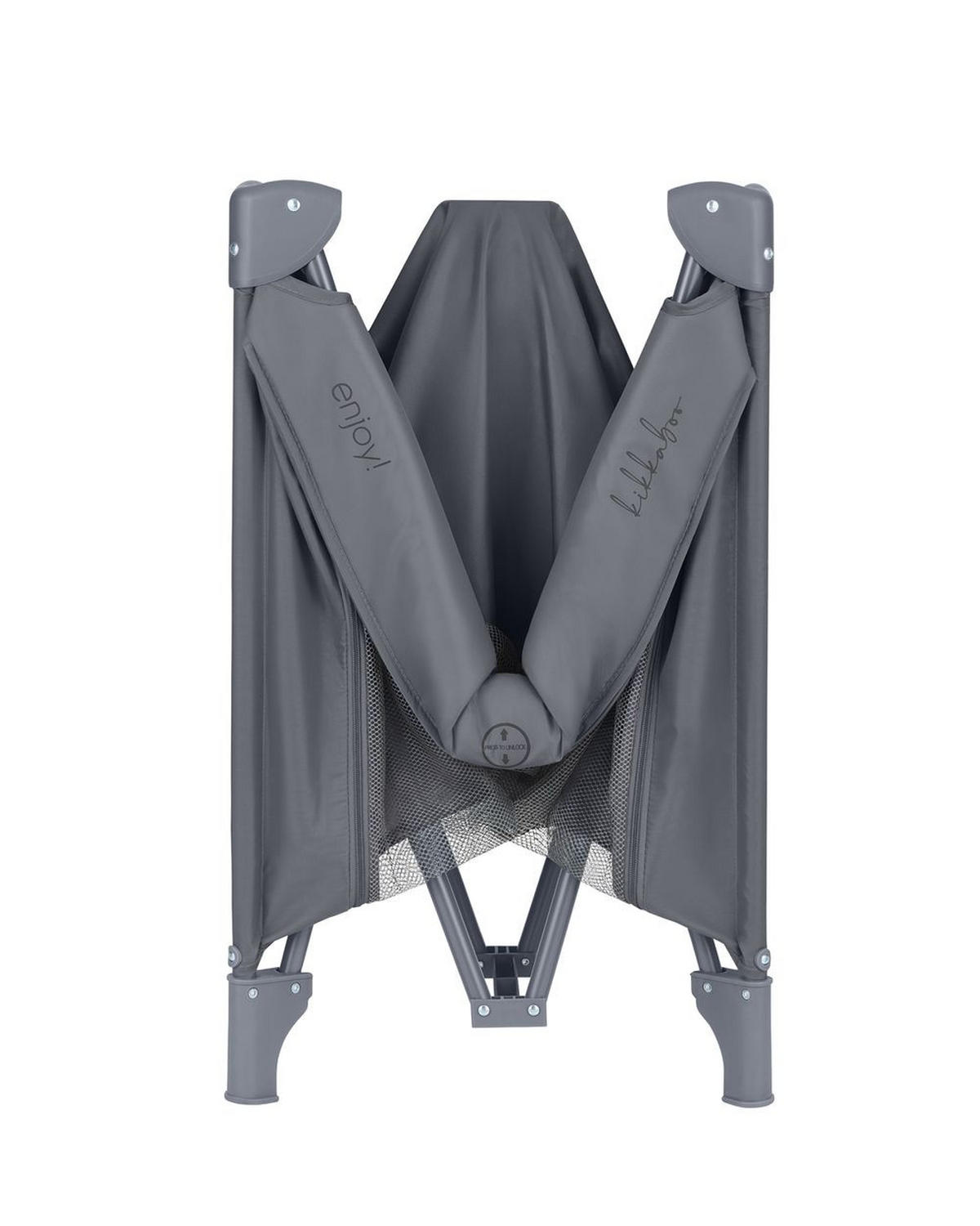 LAUFSTALL Enjoy Matratze grau Reißverschluss klappbar Tasche Hängegriffe - Grau, Textil (100/100cm) - Kikka boo