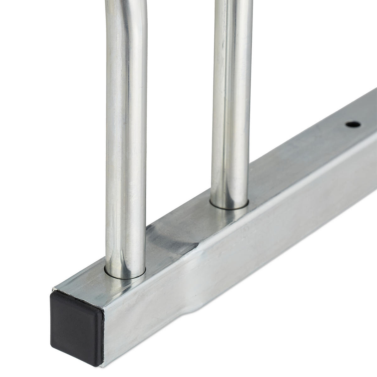 FAHRRADSTÄNDER Silber verzinkter Stahl für 5 Fahrräder - Silberfarben, Metall (136/26/33.5cm) - Relaxdays