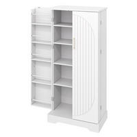 KÜCHENSCHRANK weiß aus MDF Doppeltür mit Staufach 60 × 35 × 128 cm - Weiß, Holzwerkstoff (60/128/35cm) - Luhomfu