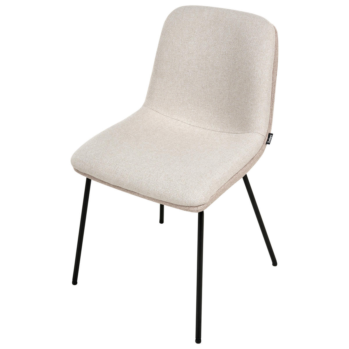 ESSZIMMERSTUHL 2er-Set Hellbeige Lorida - Beige, Textil (46/81/55cm) - Beliani