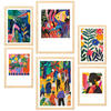 POSTER Set Mit 6 Farbenfroher Fauvismus Von Matisse A3 & A4 Rahmen Aus Hellem Holz - Beige, Papier (29/3cm) - Nacnic
