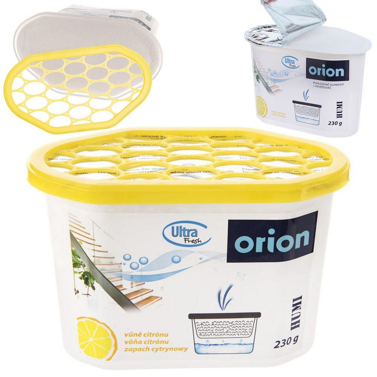 FEUCHTIGKEITSABSORBER Ultra Fresh gelb - Gelb, Kunststoff (8.5/8.5/15cm) - Orion 