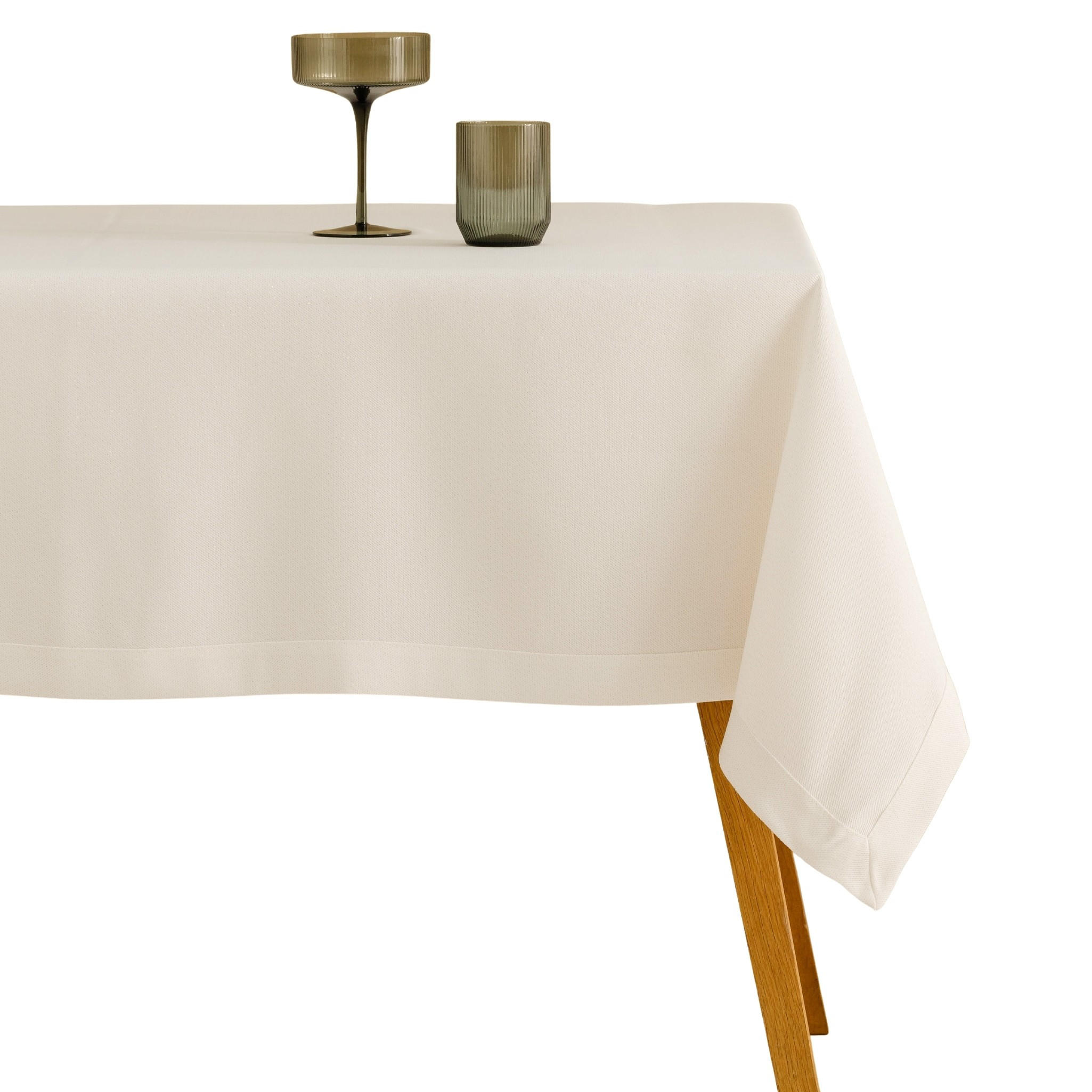 TISCHDECKE Sausa 130x180 cm, Weiß - Weiß, Textil (180/130/1cm) - home&you