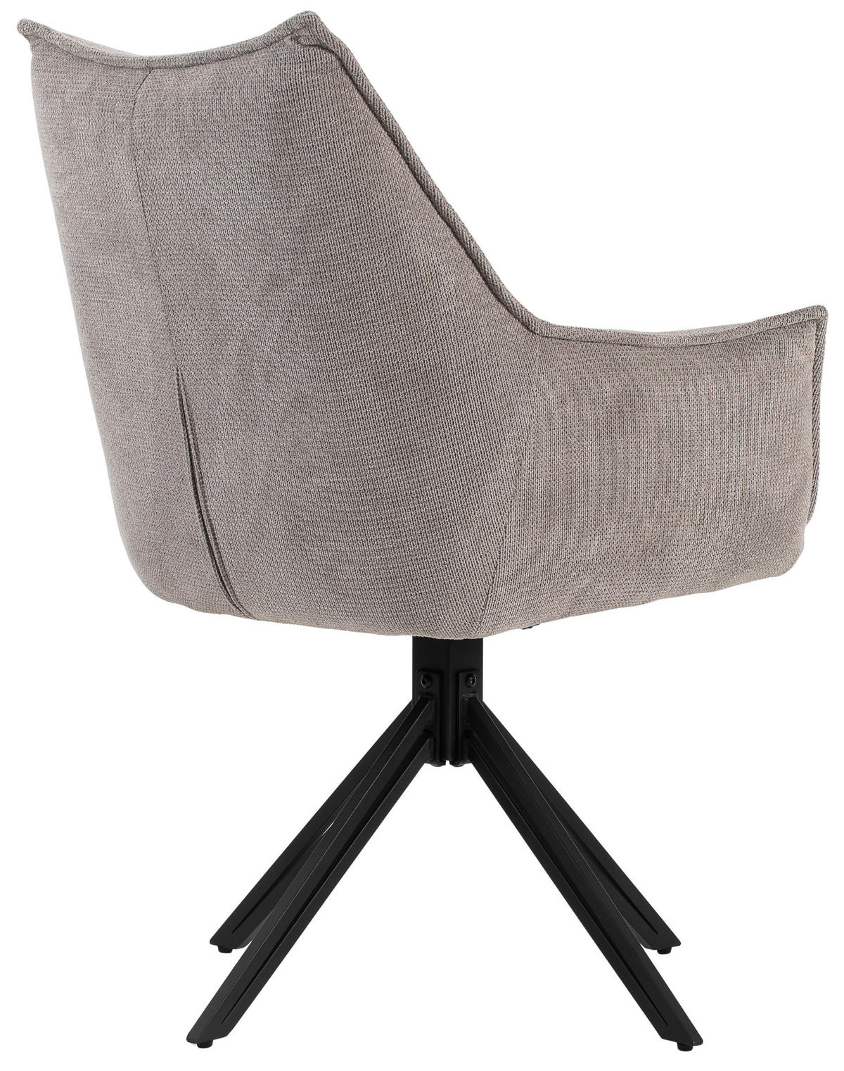 ESSZIMMERSTUHL 4-er Set Ginosa hellgrau drehbar - Beige/Hellgrau, Textil/Metall (62/90/66cm) - Mr. Deko