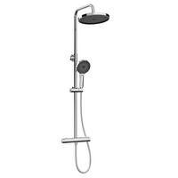 ÜBERKOPFBRAUSESET mit Thermostat Chrom - Chromfarben, Metall (27/124.4/50cm) - EMKE