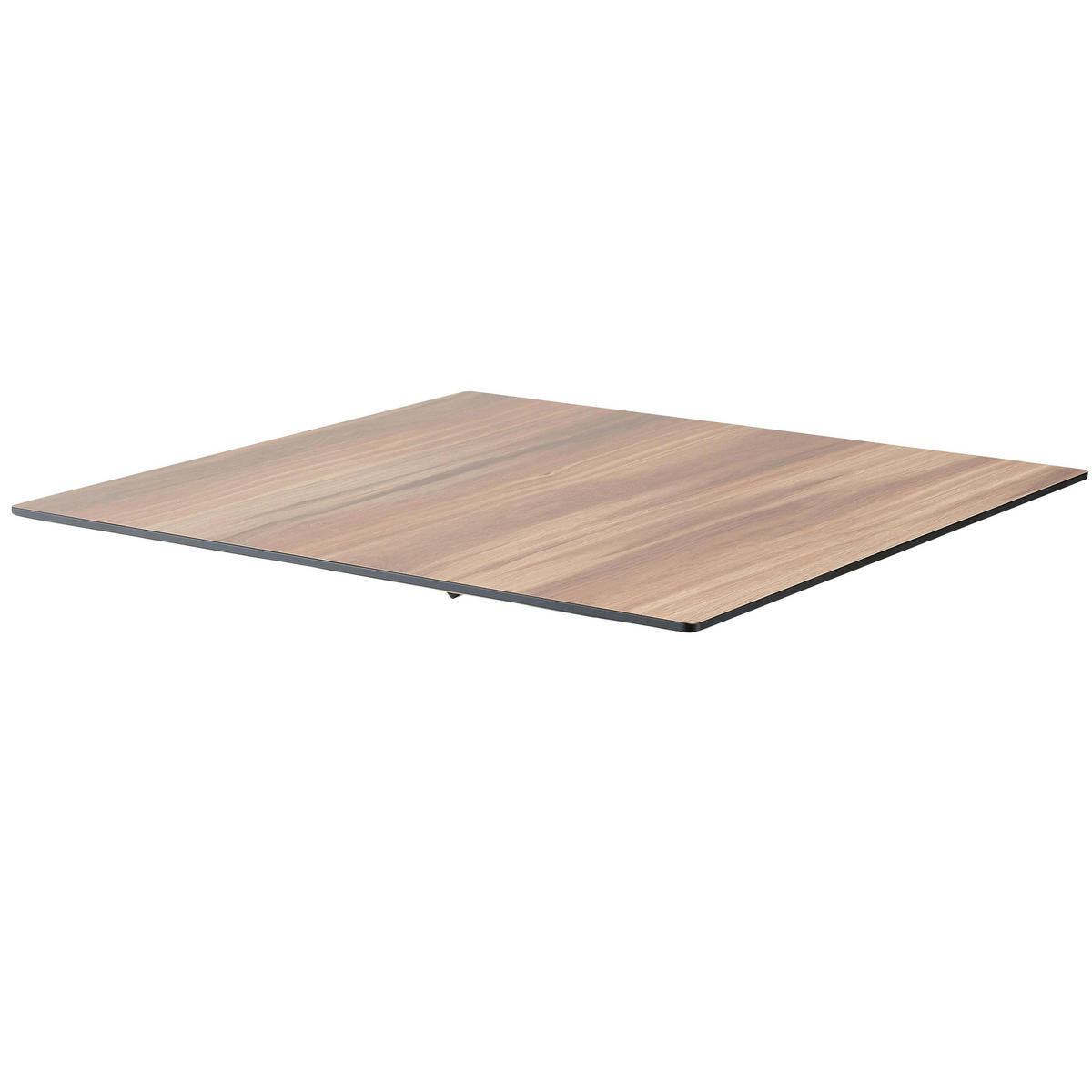 TISCH, dunkles Eiche - Braun, Holzwerkstoff/Metall (70/70/73cm) - Oviala