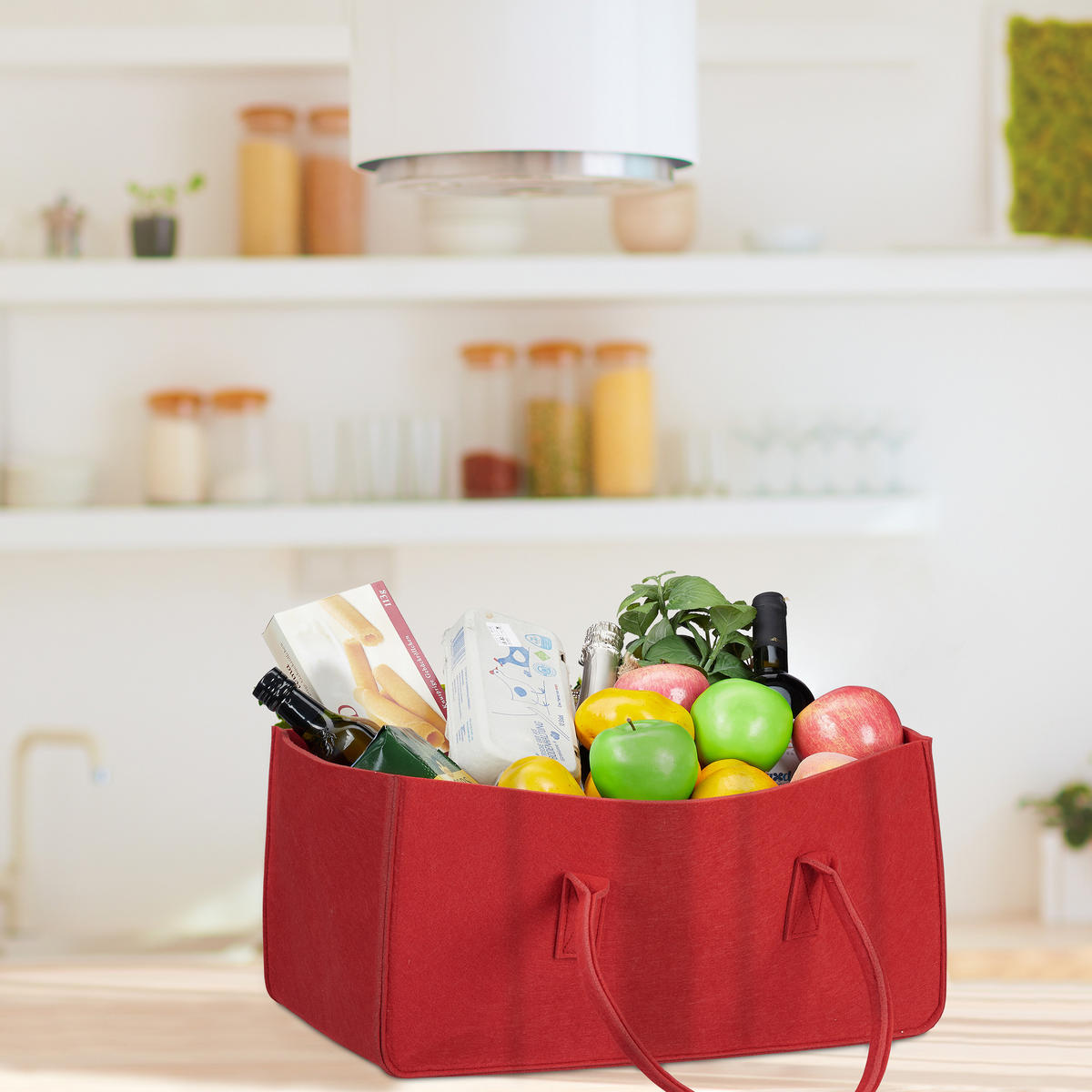KAMINHOLZTASCHE - Grau, Textil (25/25/50cm) - Relaxdays