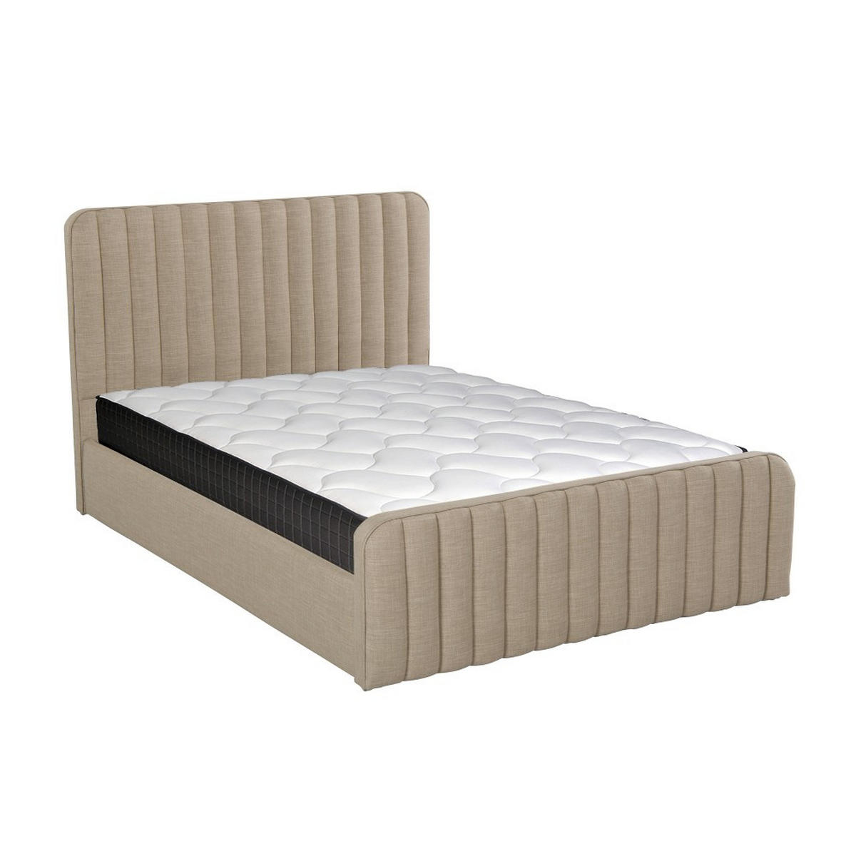 BETT NEVA /160x200 cm mit Lattenrost - Beige - Beige, Holzwerkstoff (160/200cm) - Weber Industries