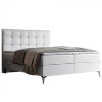 BOXBETT BAILEY 180/200 cm mit Matratze und Topper, Weiß - Weiß, Holzwerkstoff/Textil (180/200cm) - Idohome