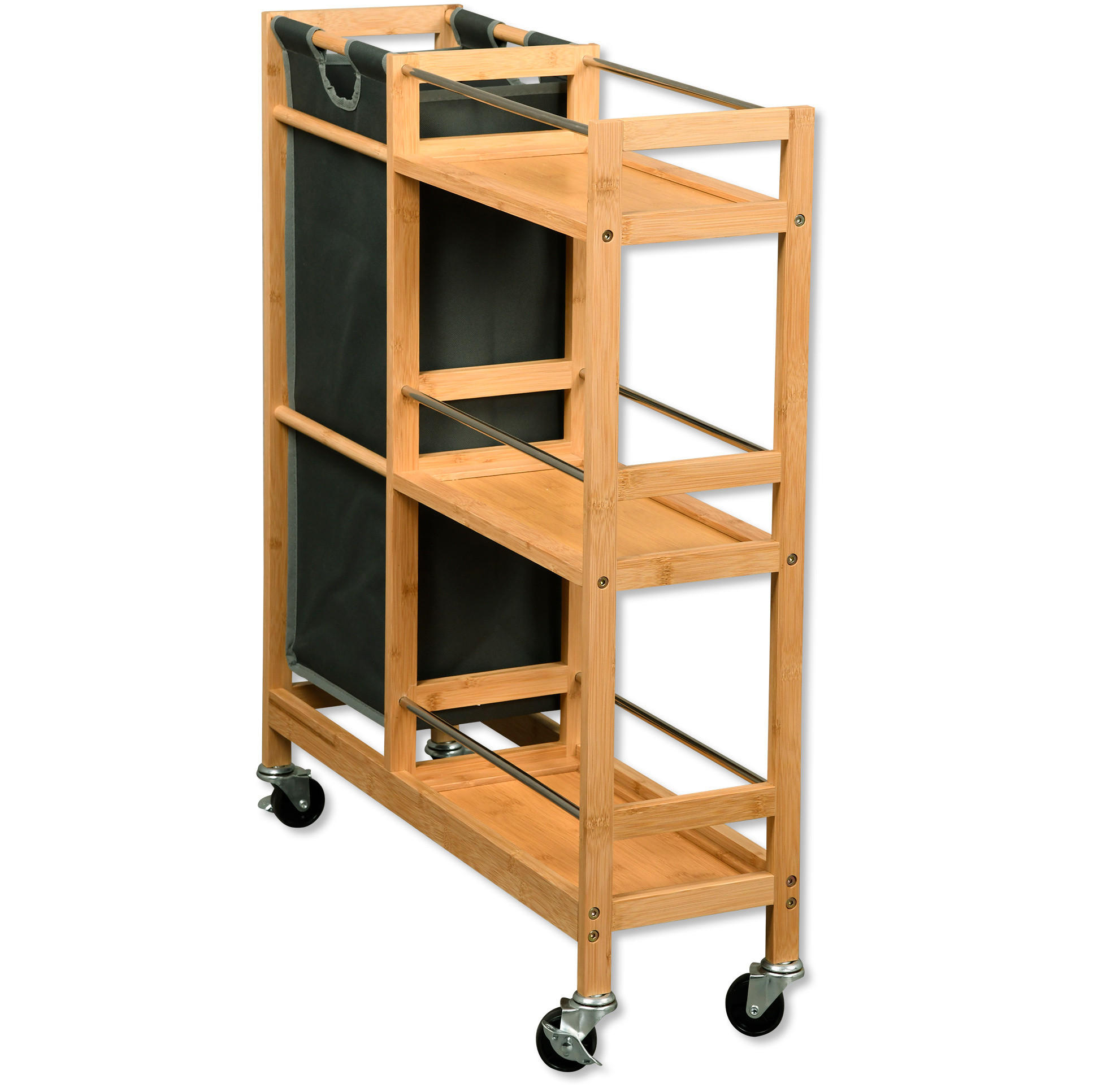 KÜCHENREGAL auf Rollen Braun 20/68/78 cm - Braun, Naturmaterialien (68/78/20cm) - Kesper