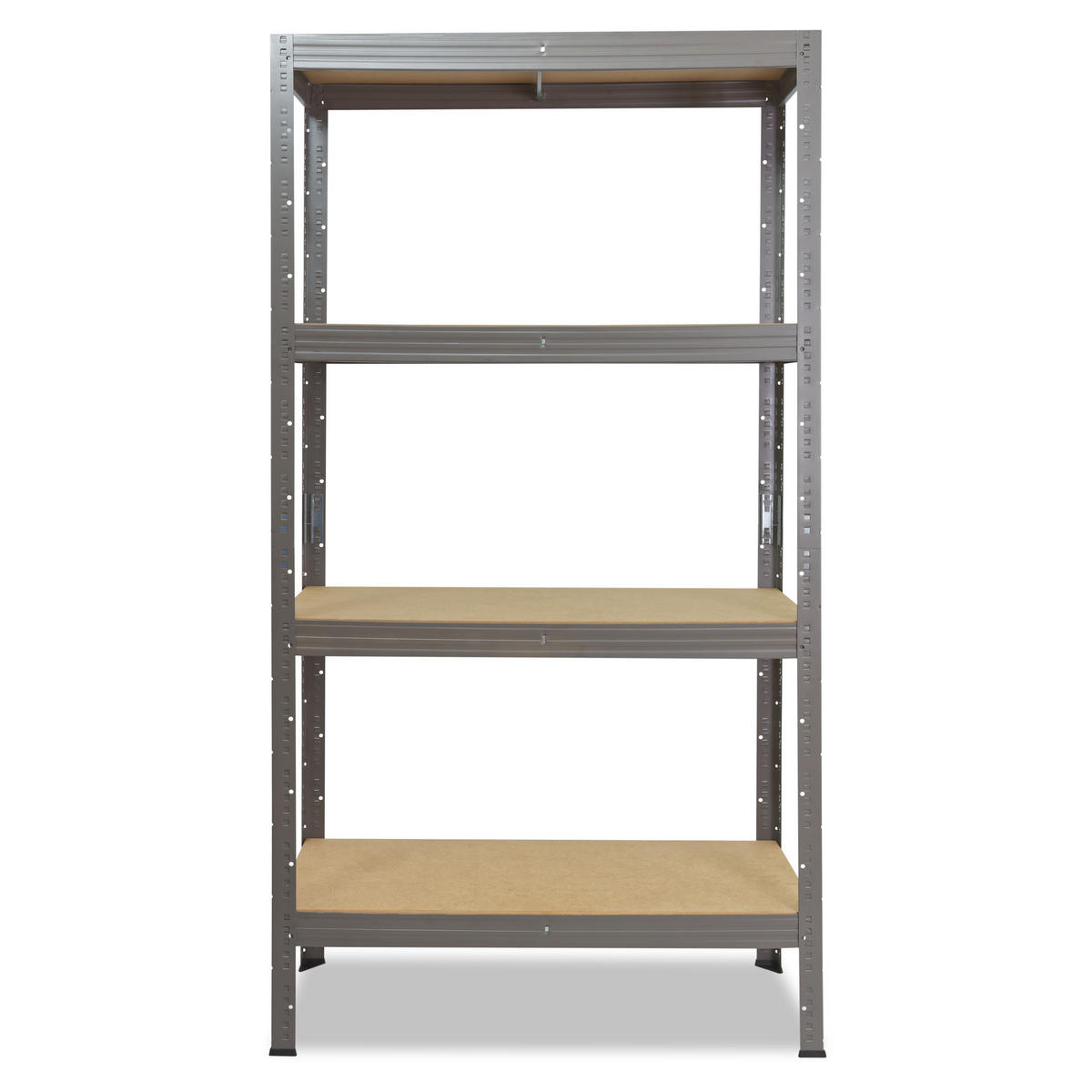 SCHWERLASTREGAL PRO 180x75x40 cm in grau mit 4 Böden und 200 kg Traglast pro Boden - Grau, Metall (75/180/40cm) - shelfplaza