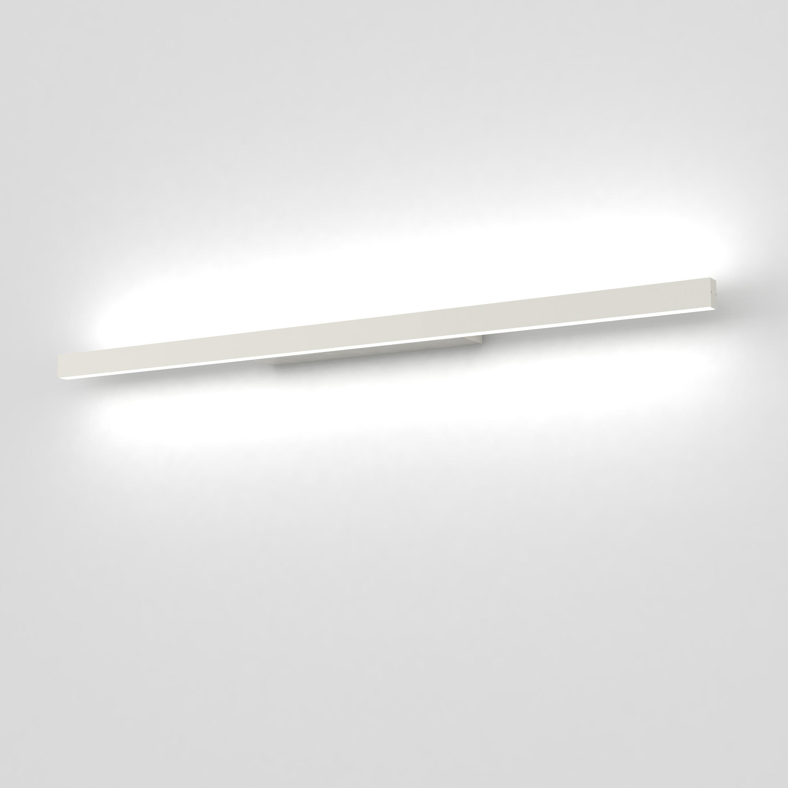 Lumicom Led-Wandleuchte Weiß Hochglanz 90x3.1x7 cm