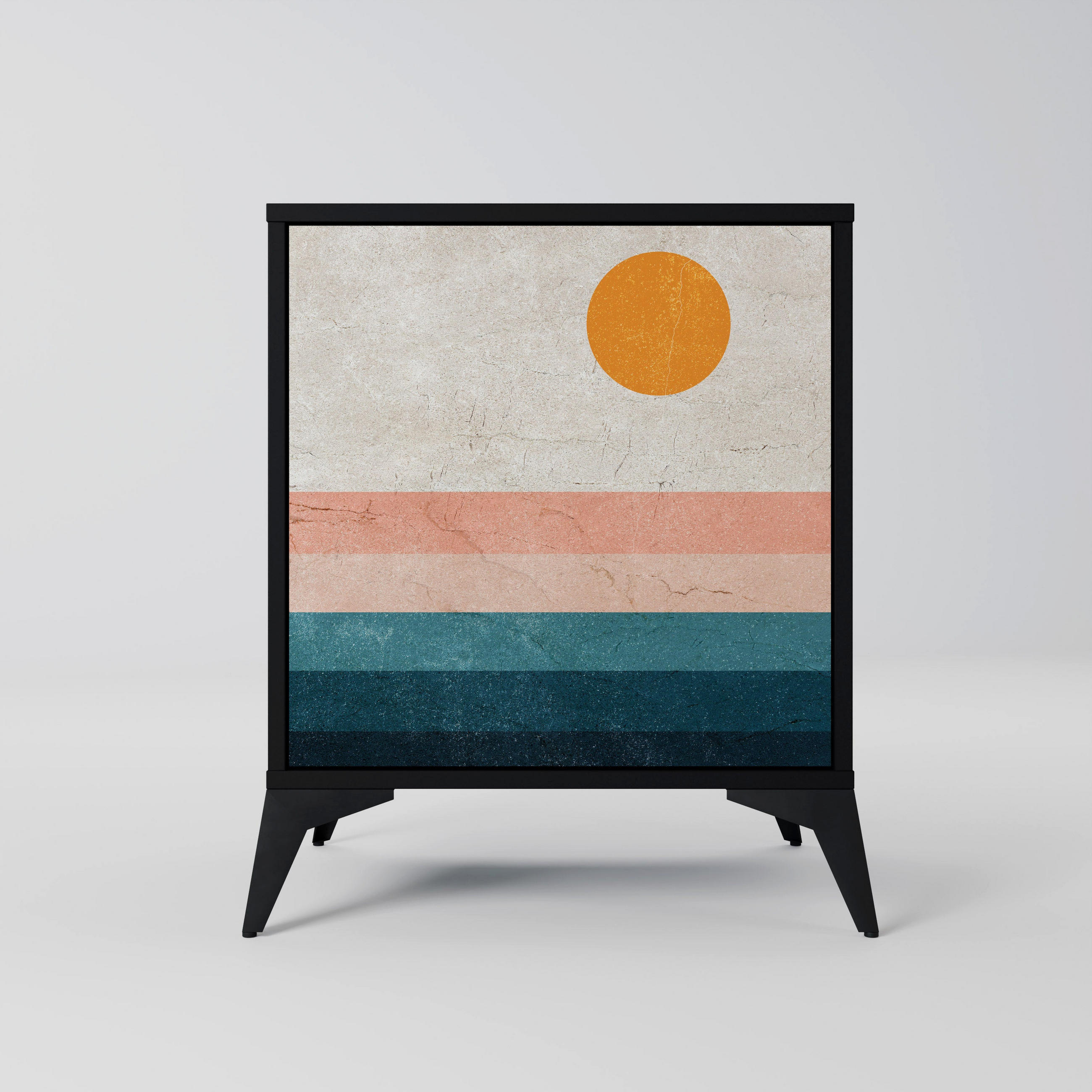 SpaceRebels Sideboard Schwarz 57.5x70.5x42 cm
