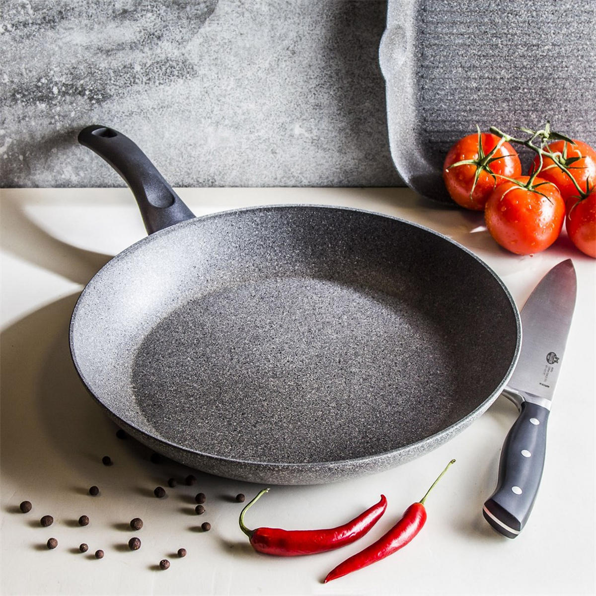 PFANNE Graphit 32/32/6.5 cm FERG5F032U - Graphitfarben, Metall (32cm) - Ballarini